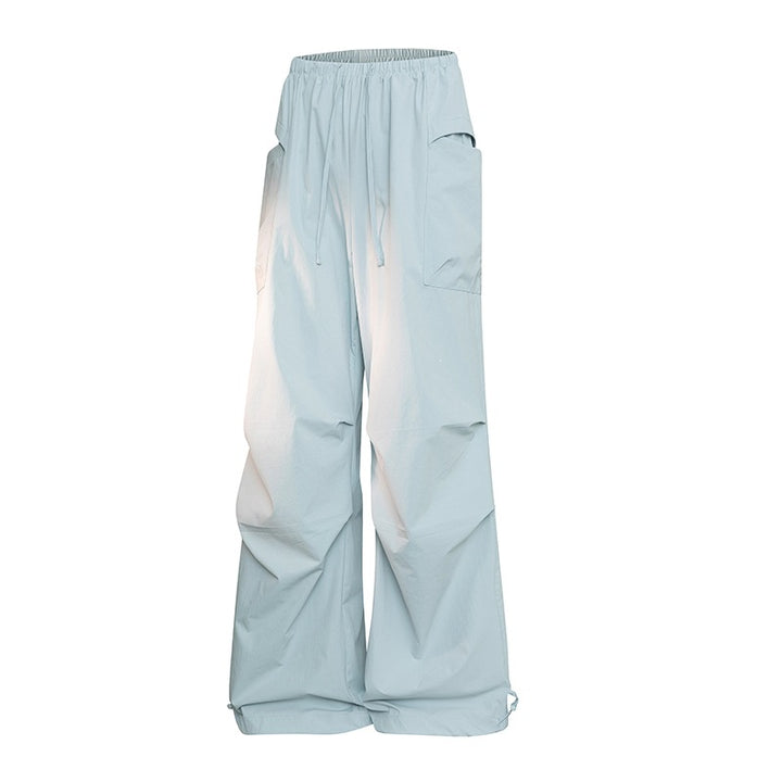 Men's oversized cargo pants in tech look with drawstring waistband, extra wide leg & adjustable leg openings Mune Fashion