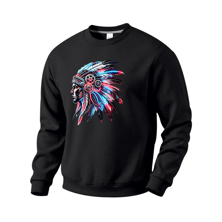Men's sweatshirt with detailed feather decoration print Mune Fashion