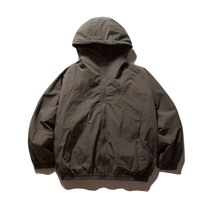 Men's lightweight wind and water-repellent hoodie jacket in boxy oversized cut with elastic cuffs Mune Fashion