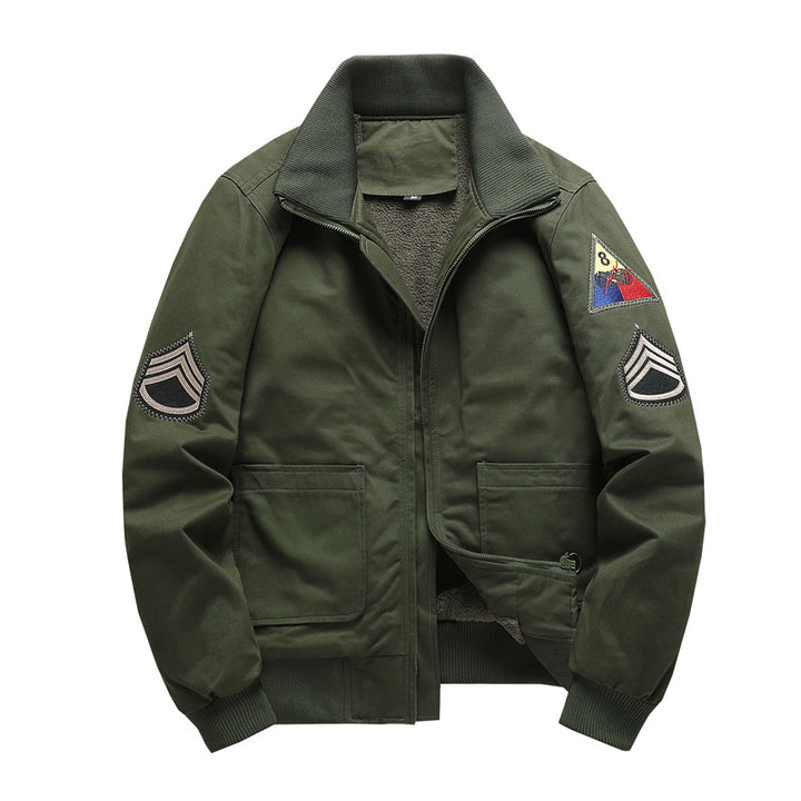 Men's Pilot Blouson with Sherpa lining and striking patch details Mune Fashion