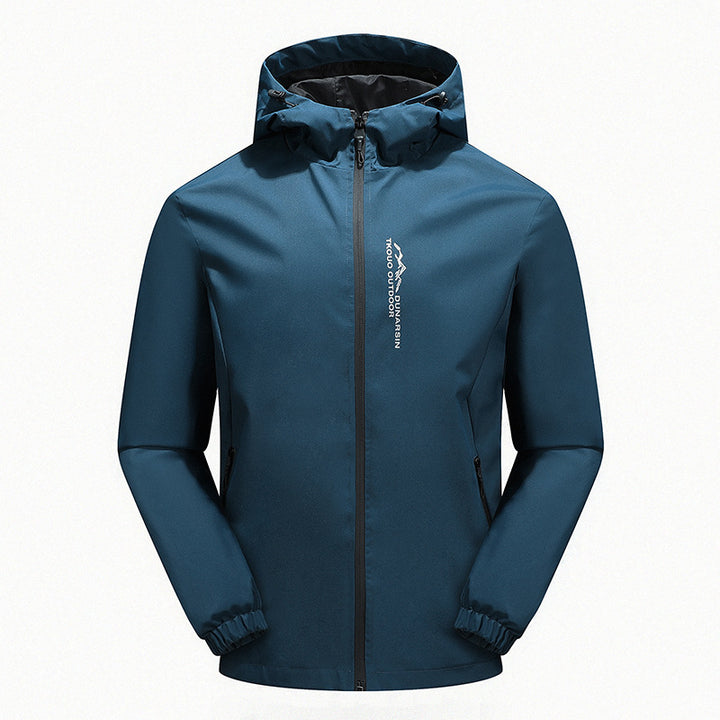 Men's Ultralight Rain Jacket with Hood, Water-Repellent Membrane and Taped Seams Mune Fashion