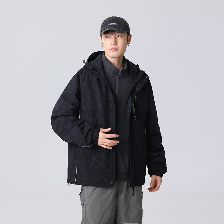Men's Technical Rain Jacket with Welded Seams and Reflective Details Mune Fashion