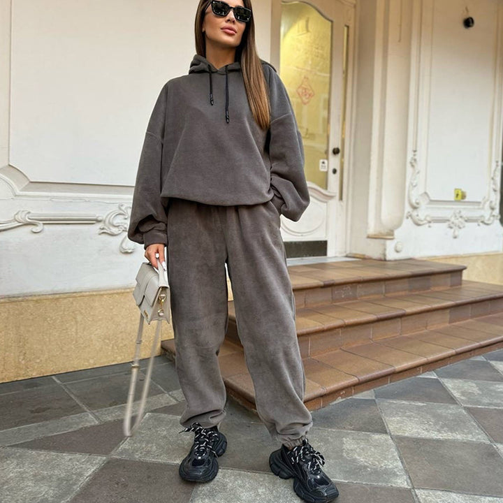 Women's Comfortable Fleece Hoodie and Jogging Pants Set Mune Fashion