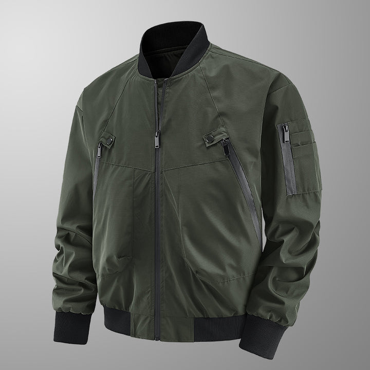 Men's Stylish Bomber Jacket with Practical Pockets