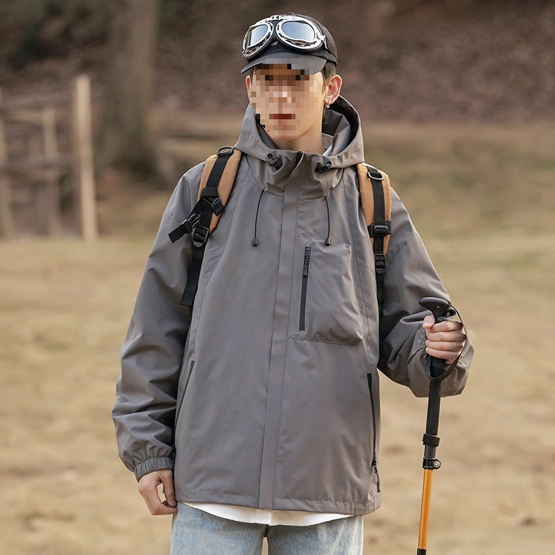 Women's technical oversized outdoor jacket with hood, water-repellent shell & drawstring Mune Fashion