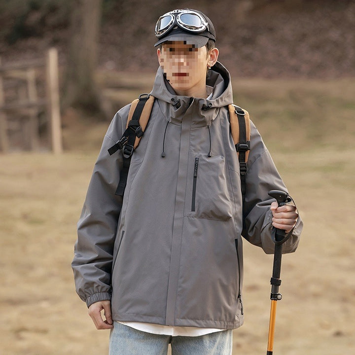 Women's technical oversized outdoor jacket with hood, water-repellent shell & drawstring Mune Fashion