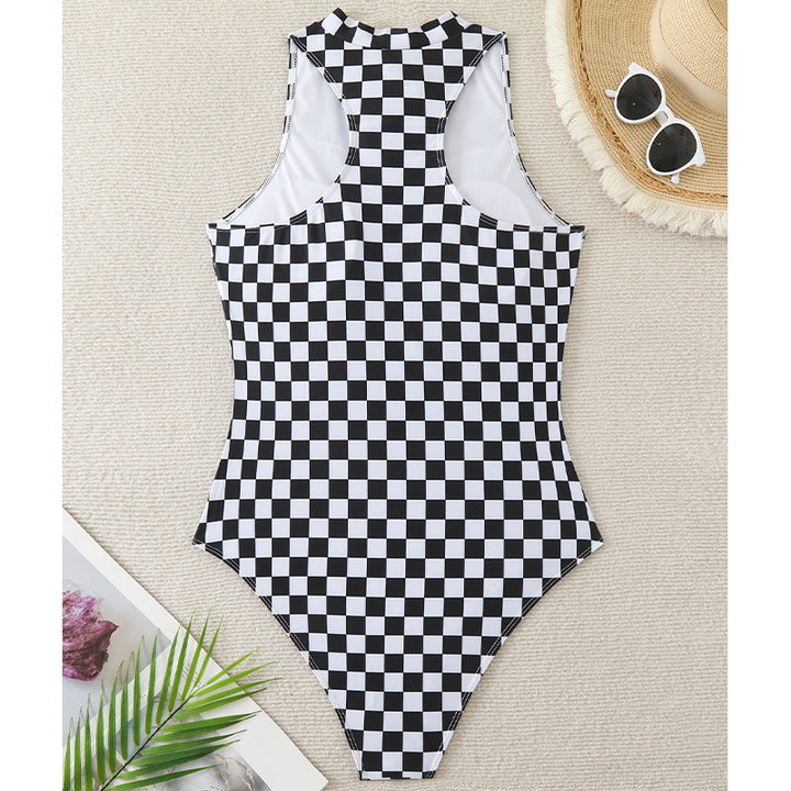 Women’s Sports Zipper One-Piece Mune Fashion