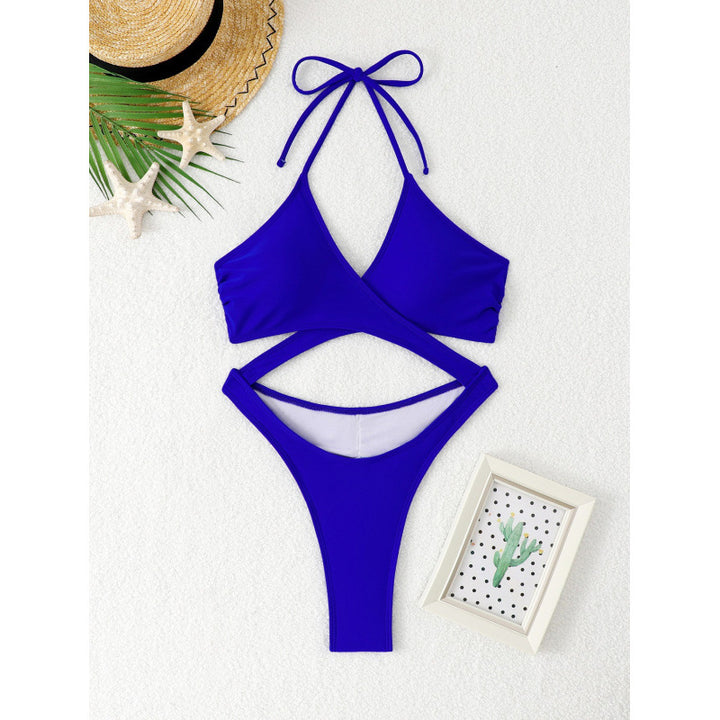 Ladies Shiny Triangle Bikini with sophisticated wrap design Mune Fashion