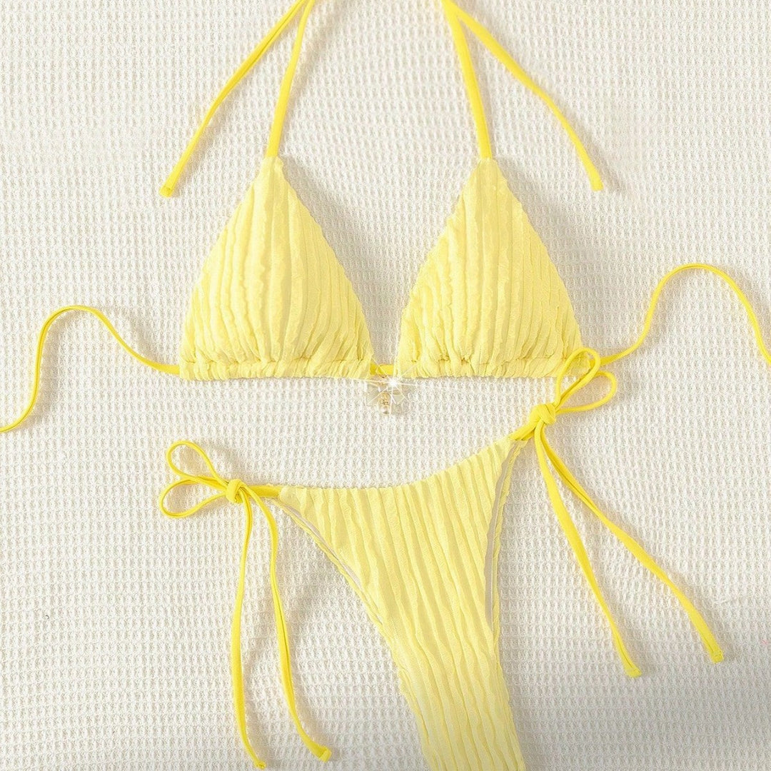 Women's triangle bikini with structured ribbed look Mune Fashion