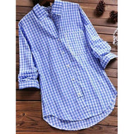 Women Checked Shirt Blouse made of high-quality comfortable fit Mune Fashion