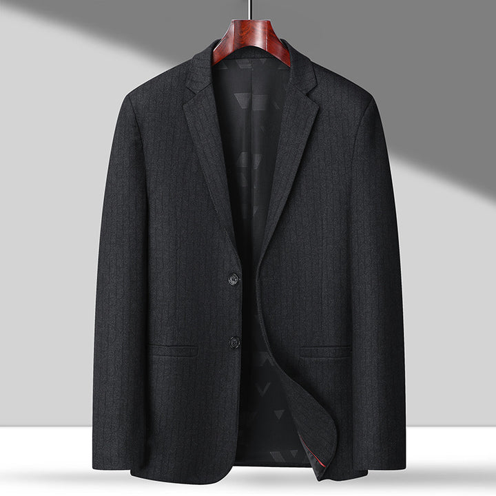 Men's Business Blazer Single-breasted made of fine wool blend with subtle texture Mune Fashion