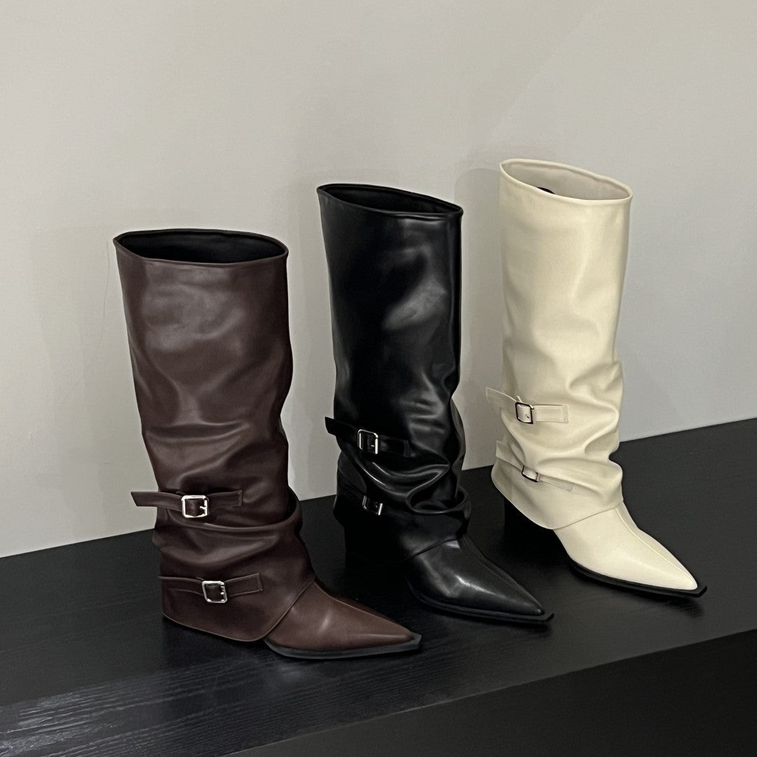 Women Elegant and Versatile Over-the-Knee Boots Mune Fashion