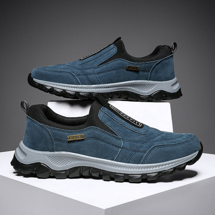 Men's sturdy Slip-On outdoor sneakers made of suede imitation with non-slip trail sole Mune Fashion