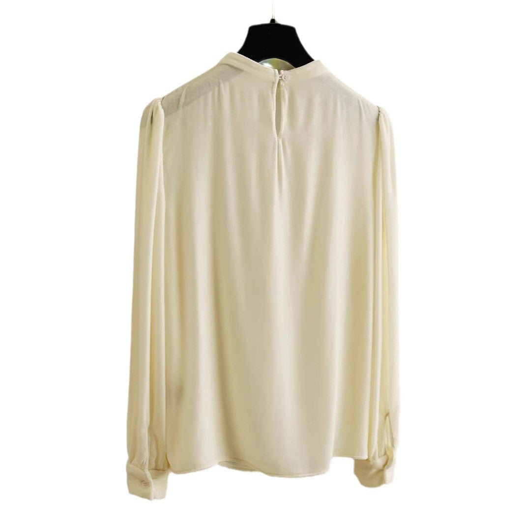Women Elegant Blouse with Ruffle Detail Mune Fashion
