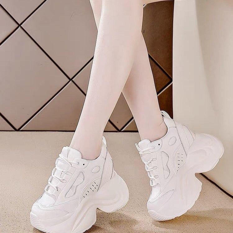 Women sporty chunky sneakers with extra large platform sole Mune Fashion