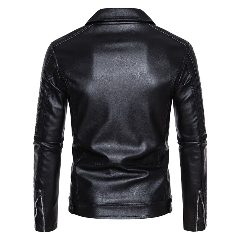 Men's Stylish Faux Leather Biker Jacket Mune Fashion