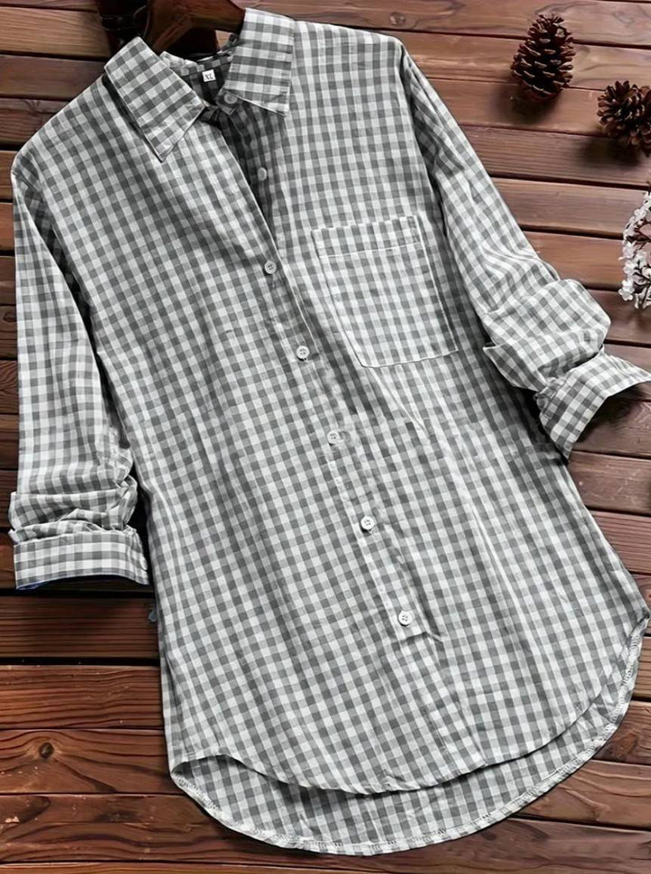 Women Checked Shirt Blouse made of high-quality comfortable fit Mune Fashion