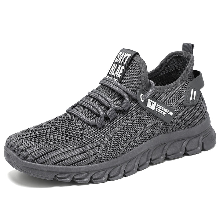 Men's breathable knit chunky sneaker with elastic entry, stable cushioning sole and pull tab Mune Fashion