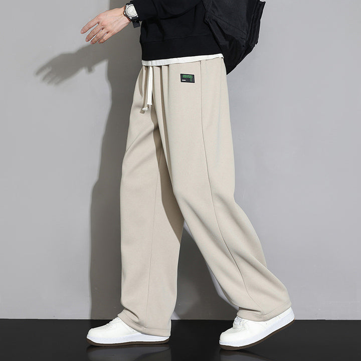 Men's Comfortable Training Pants with Contrasting Stripes