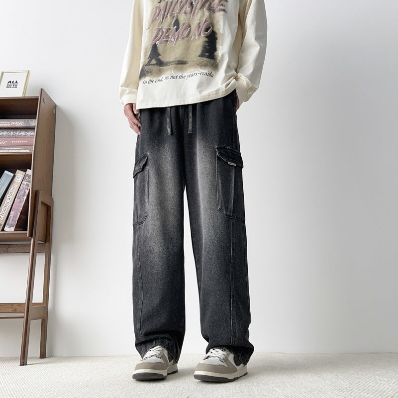 Men's cargo jeans with a loose fit and pockets Mune Fashion