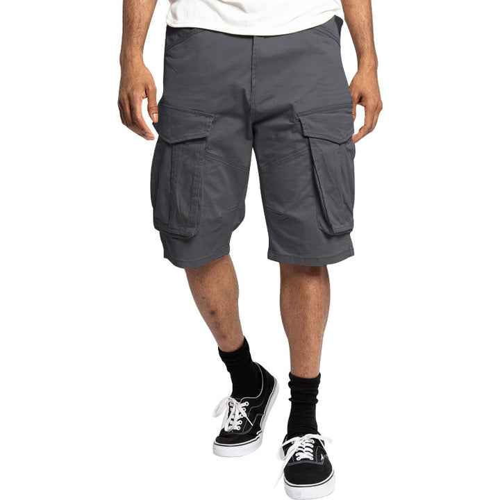 Men's robust cargo shorts with large flap pockets and loose fit Mune Fashion