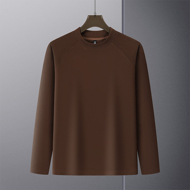 Men's Premium Mockneck Sweater made of fine wool blend with raglan sleeves Mune Fashion