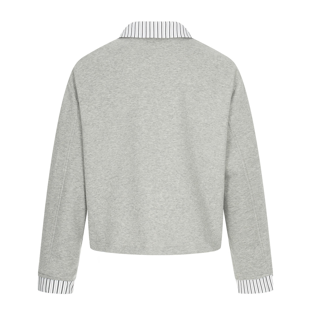 Men's short jacket with double-breasted button placket and shirt collar look Mune Fashion
