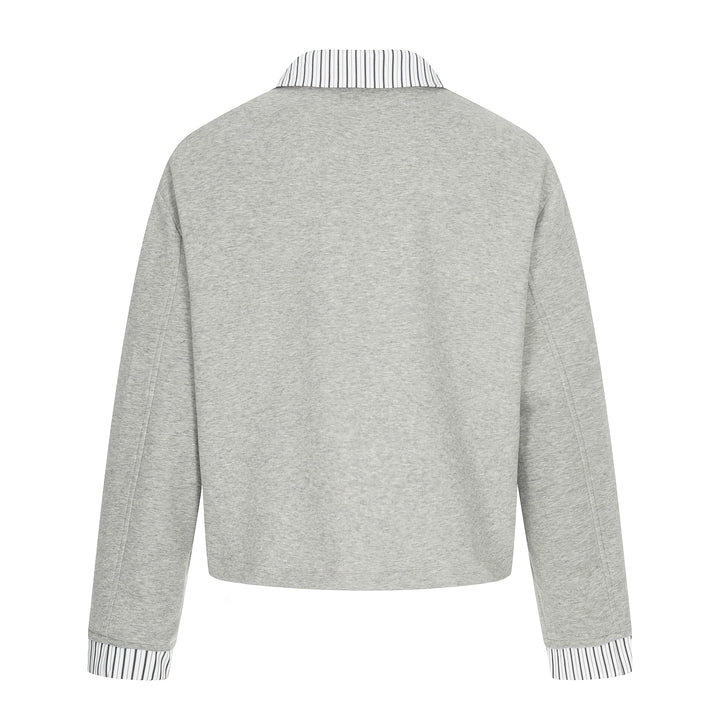 Men's short jacket with double-breasted button placket and shirt collar look Mune Fashion