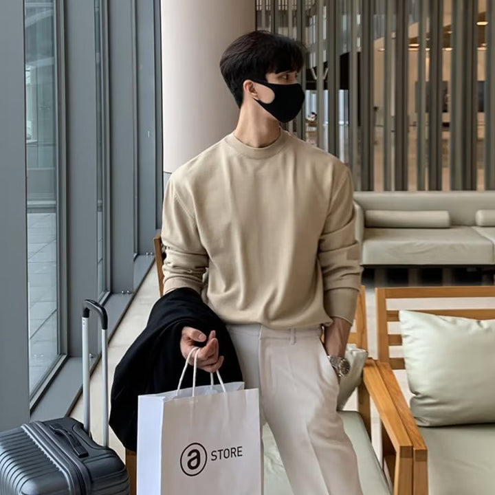 Men's Classic Crew Neck Sweater Mune Fashion