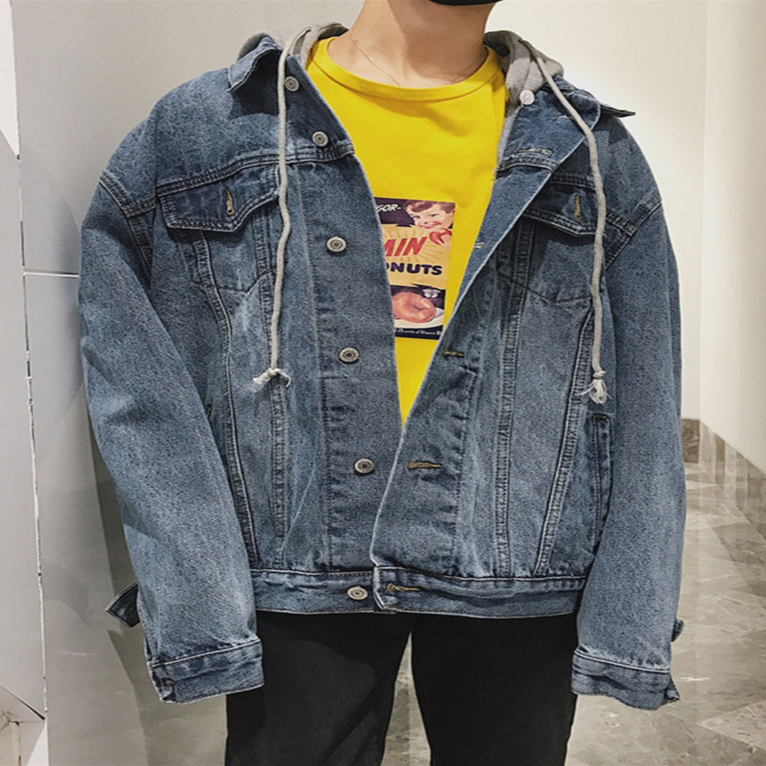 Men's Casual Denim Jacket with Fleece Lining Mune Fashion 1788342597