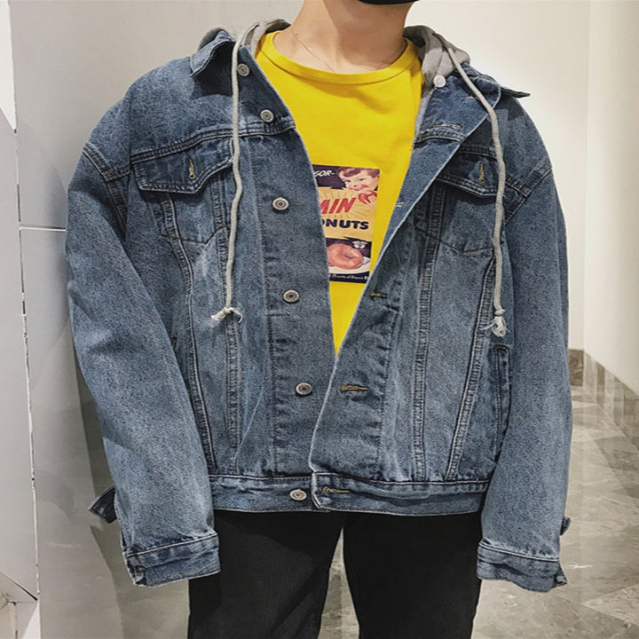 Men's Casual Denim Jacket with Fleece Lining Mune Fashion 1788342597