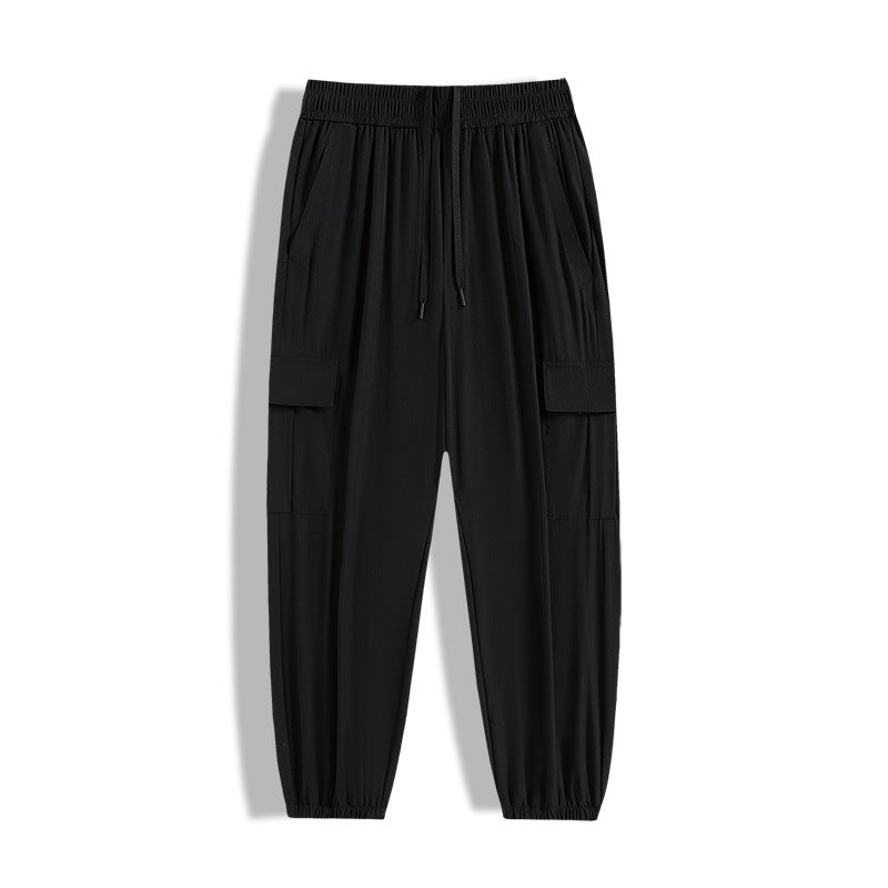 Men's Stylish Cargo Pants with Elastic Waistband and Side Pockets Mune Fashion