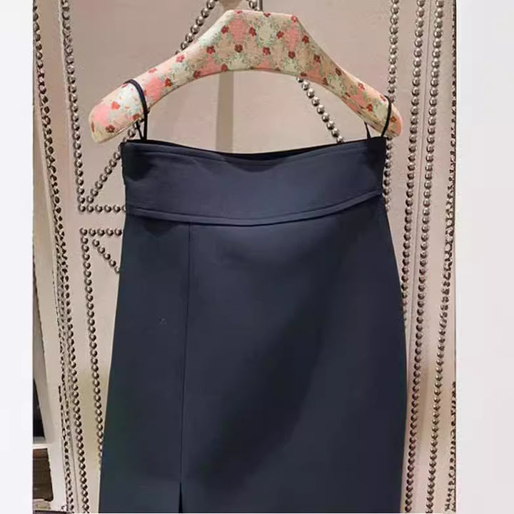 Women Elegant Pencil Skirt with Slit Mune Fashion