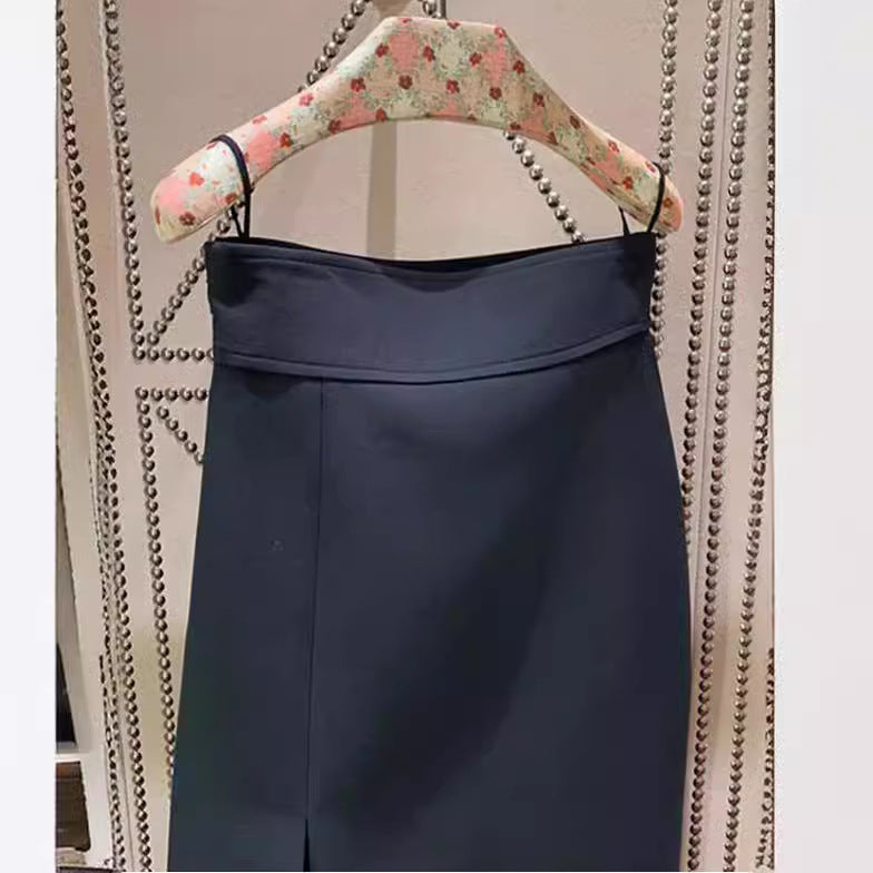Women Elegant Pencil Skirt with Slit Mune Fashion