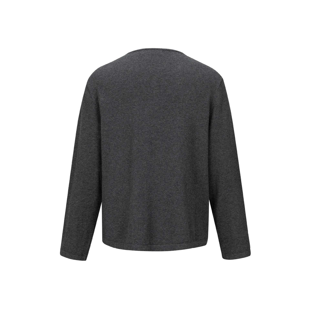 Unisex Minimalist Henley Long Sleeve Shirt made of Thermal Jersey with Button Placket Mune Fashion