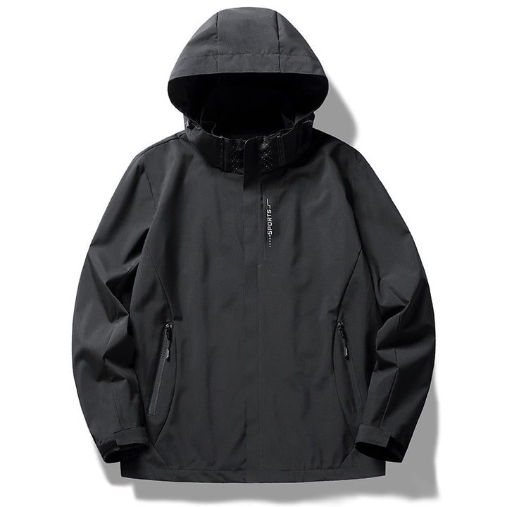 Men's wind and water-repellent softshell hooded jacket with concealed zipper placket Mune Fashion