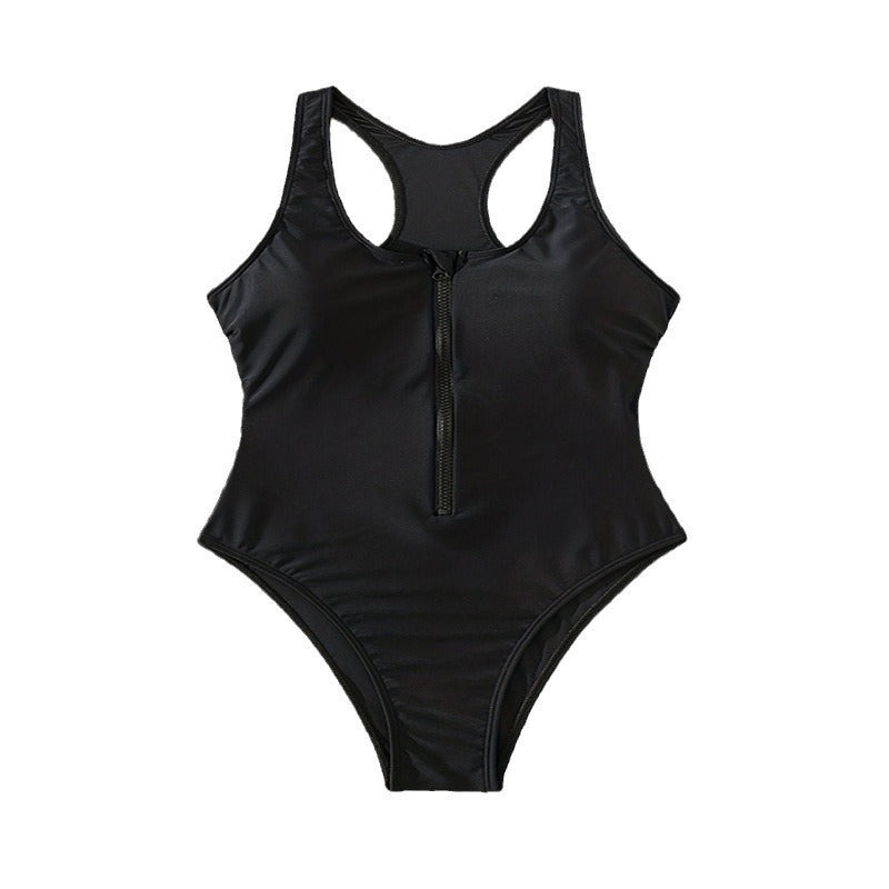 Women’s Sporty One-Piece Swimsuit with Zipper Mune Fashion