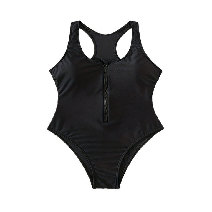 Women’s Sporty One-Piece Swimsuit with Zipper Mune Fashion