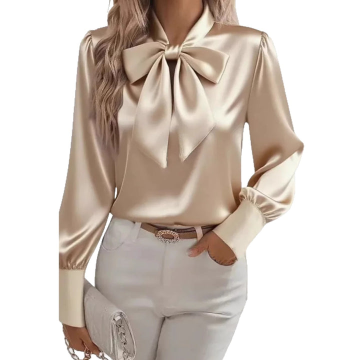 Ladies elegant blouse with bow collar