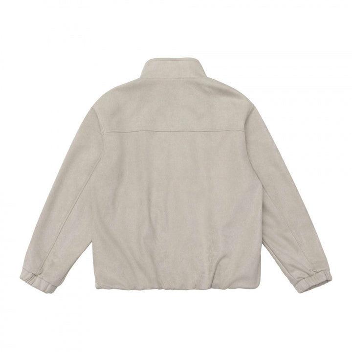 Men's short cut padded blend jacket with stand-up collar, hidden snap button placket, and checkered lined collar Mune Fashion