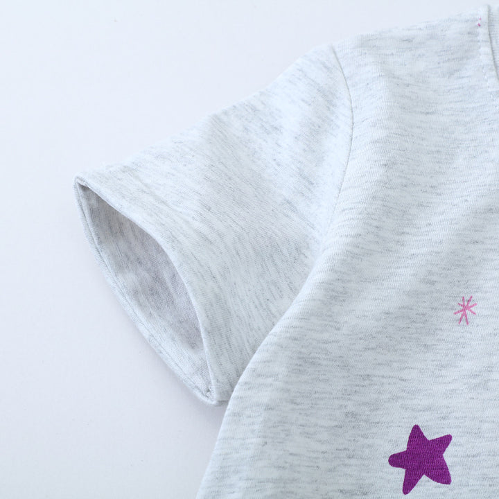 Girl's T-shirt with colorful unicorn design and inspirational lettering Mune Fashion