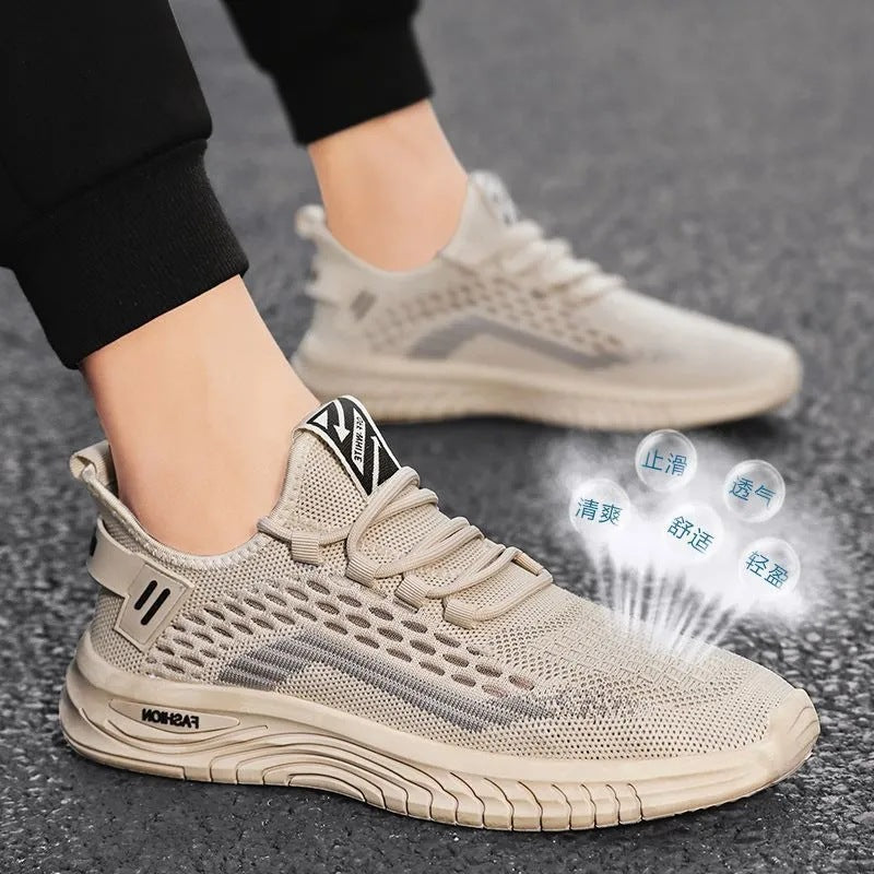 Men's lightweight knitted sneakers with padded comfort sole and breathable mesh Mune Fashion