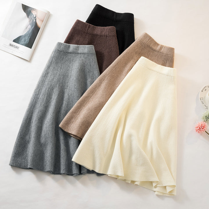 Ladies Elegant, Flowing Midi Skirt Mune Fashion