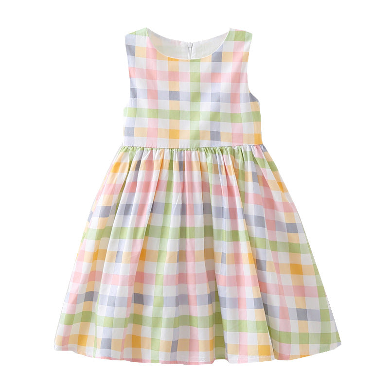 Girls summer dress with checkered design Mune Fashion