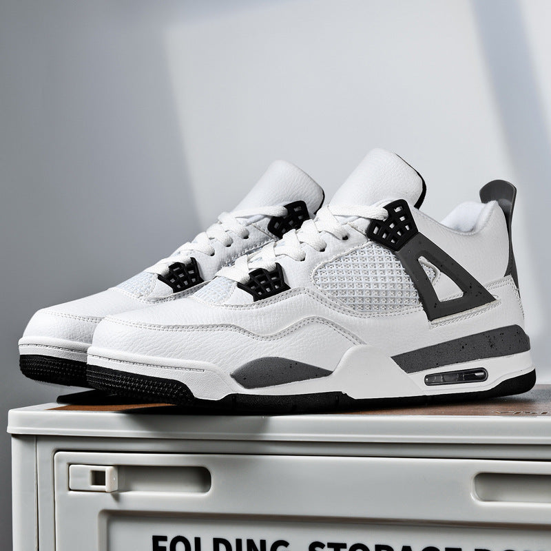 Men's retro-urban high-top sneakers with mesh panel, reinforced heel cap, and cushioning air unit Mune Fashion