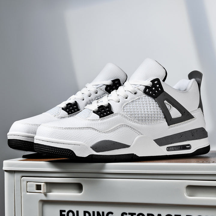 Men's retro-urban high-top sneakers with mesh panel, reinforced heel cap, and cushioning air unit Mune Fashion