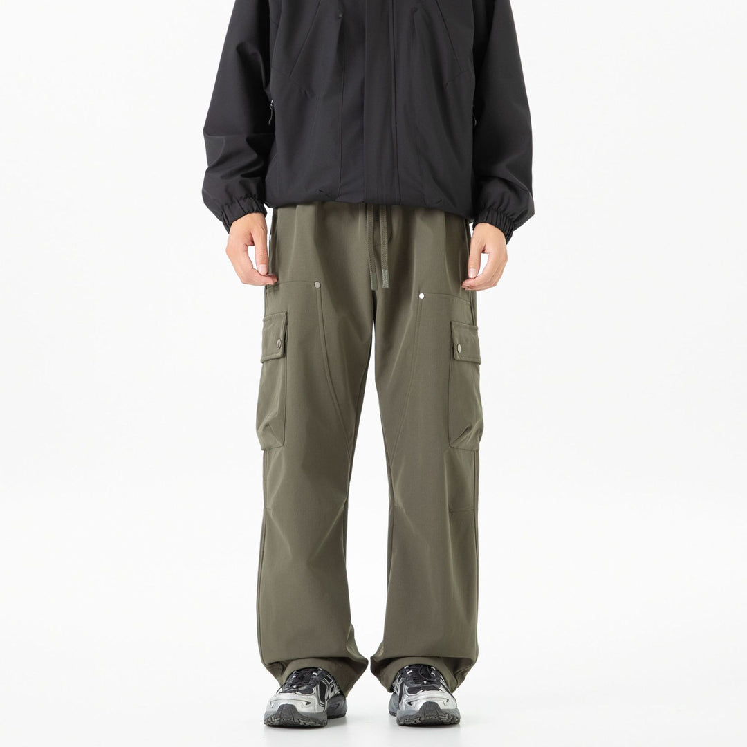 Damen Weite Cargo-Shorts mit elastischem Tunnelzugbund und Multifachtaschen Mune Fashion