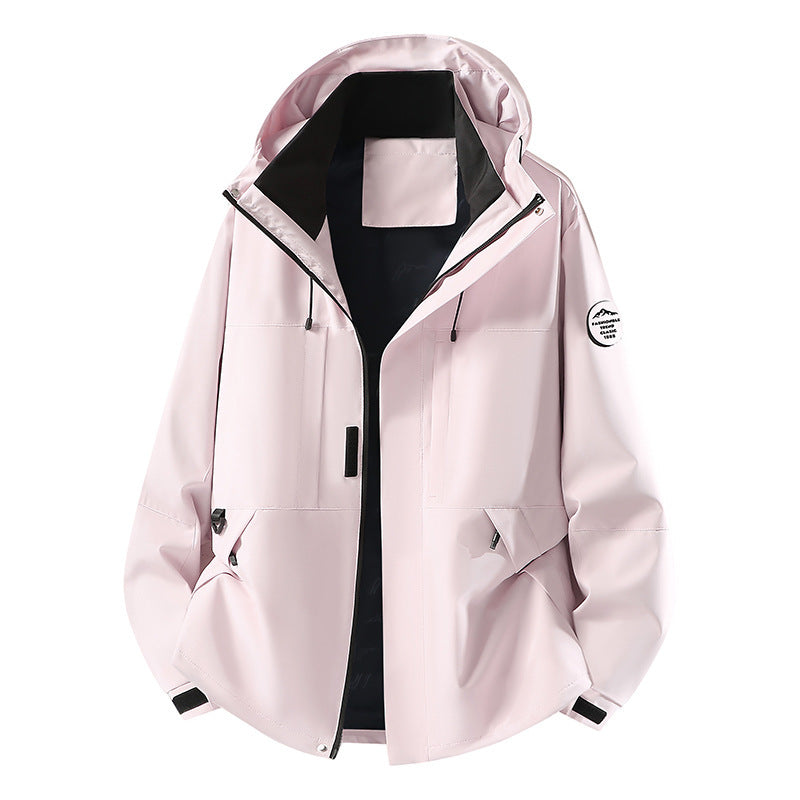 Men's Technical Softshell Hooded Jacket with concealed front zipper and multifunction pockets Mune Fashion