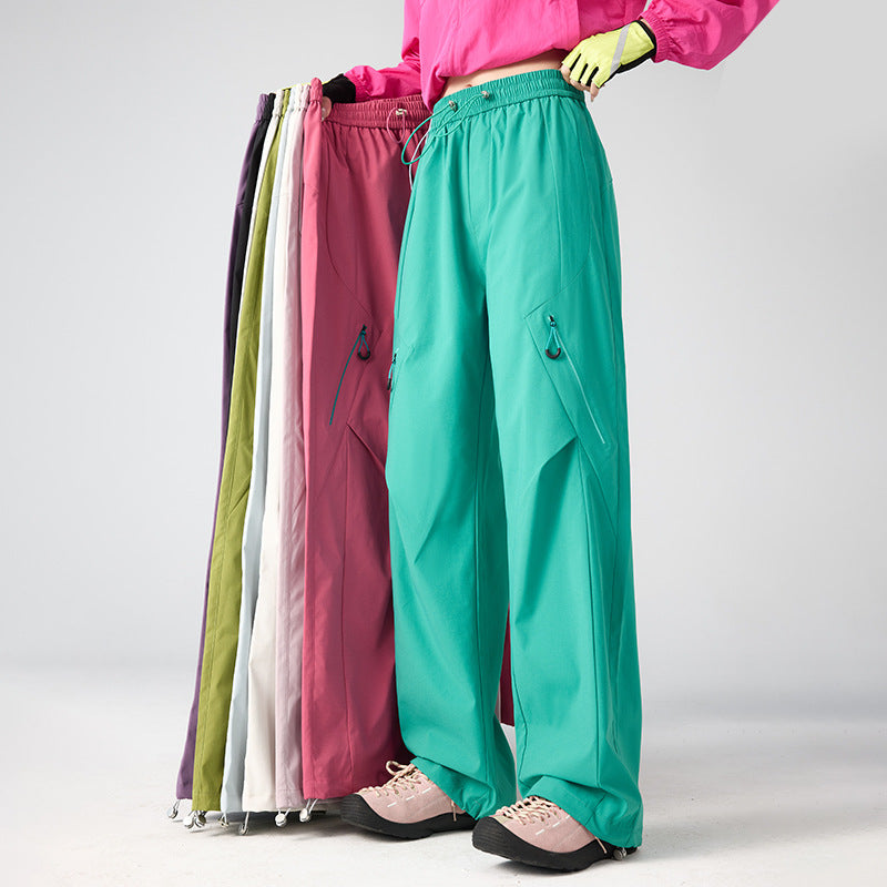 Men's Loose Technical Cargo Pants with Utility Pockets and Elastic Waistband Mune Fashion