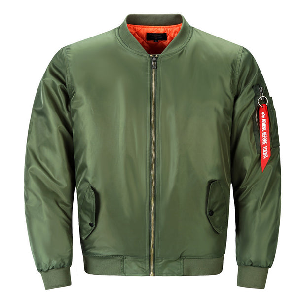 Men's pilot bomber jacket in aviator look with nylon surface and utility arm pocket Mune Fashion